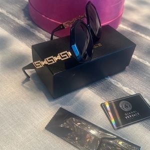 Versace Black and Gold Sunglasses